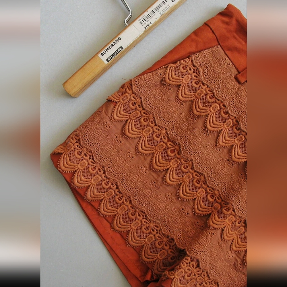 NWT Clearance Orange Lace Front Short